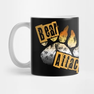 Bear Attack Gay Bear Pride Flag and Paw Mug